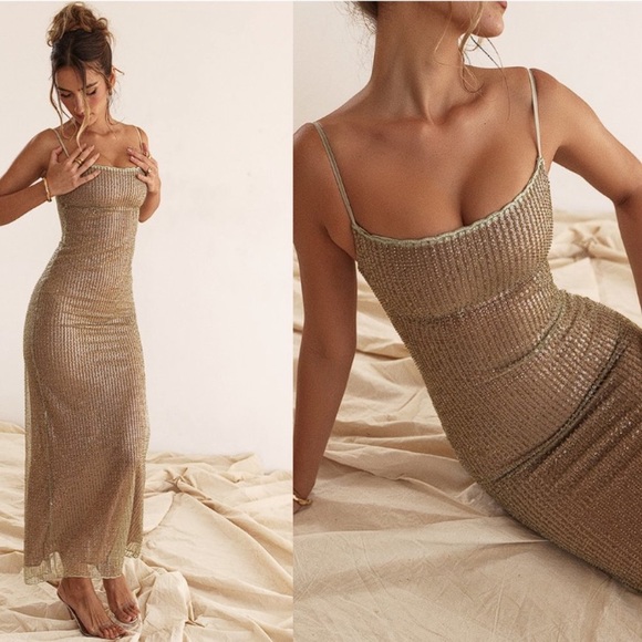 House of CB Gold Maxi Dress - Picture 12 of 15